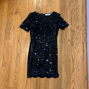 Black sequin dress